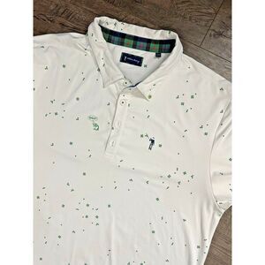 William Murray Clover Still Got‎ Em All Over Print Golf White Polo Shirt Size XL